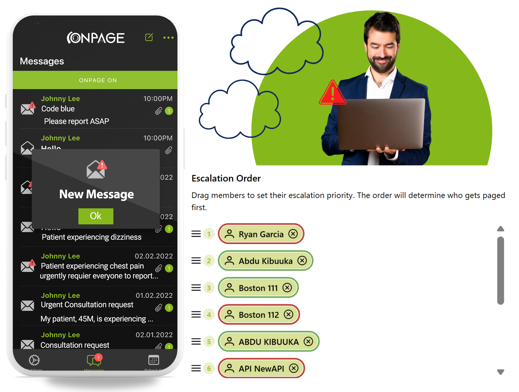 OnPage critical alerting notification and oncall escalation order