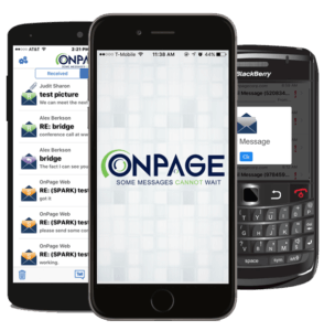 OnPage secure messaging works wherever you have cellular or wireless (Wi-Fi) coverage