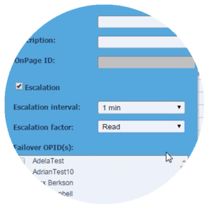 Create escalation groups with Onpage