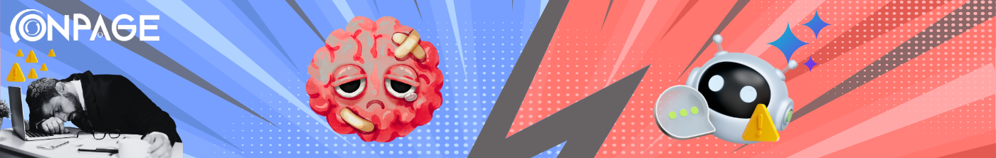 A blog banner illustrating a the phenomenon of brain fry, cognitive overload and burnout from AI agents.