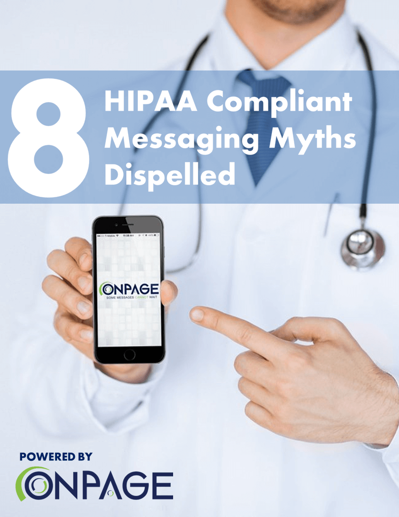 E Book 8 HIPAA Compliant Messaging Myths Dispelled cover