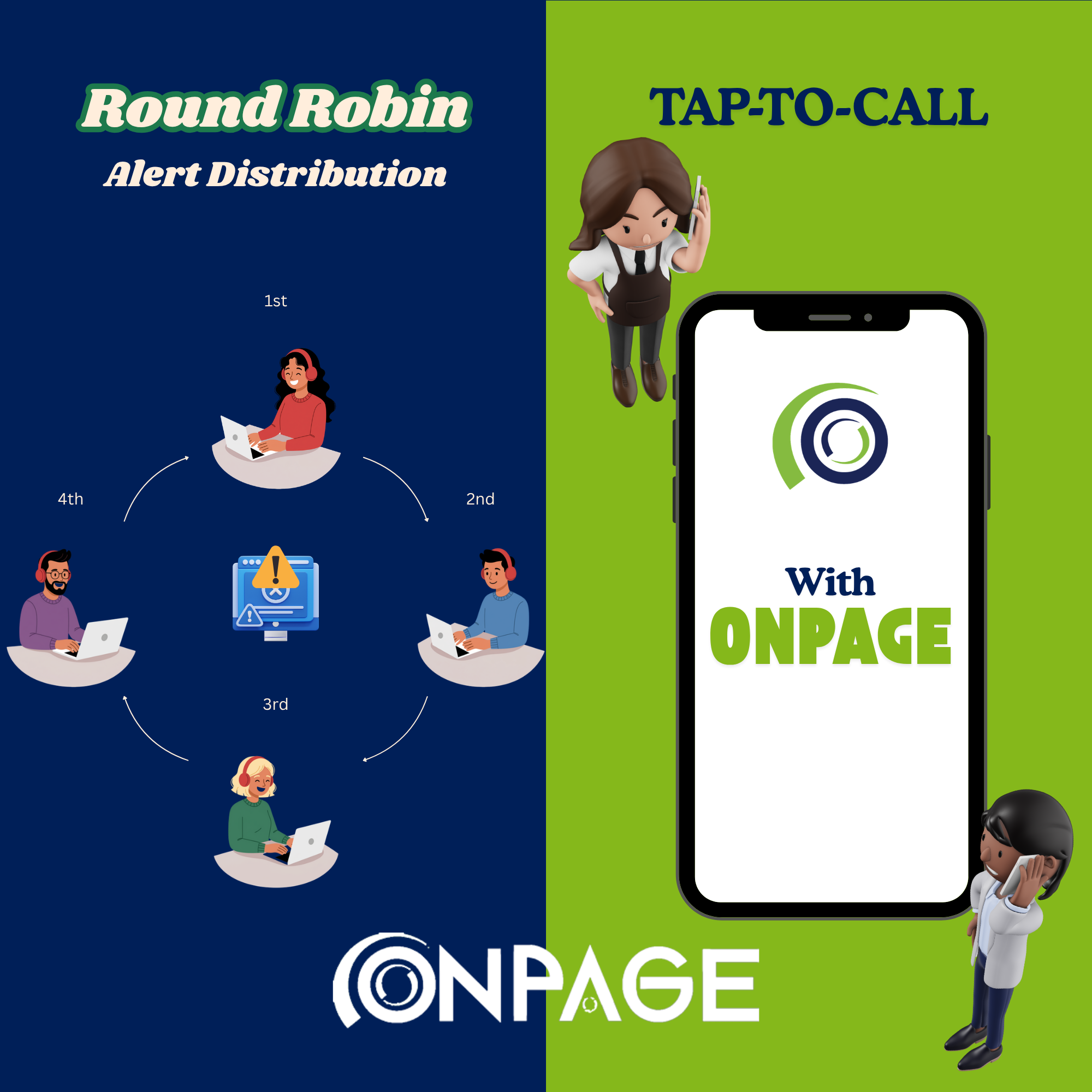 OnPage New Feature Round Robin alert distribution and Tap-to-call release