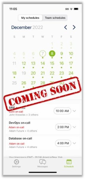 Mobile schedule coming soon updated