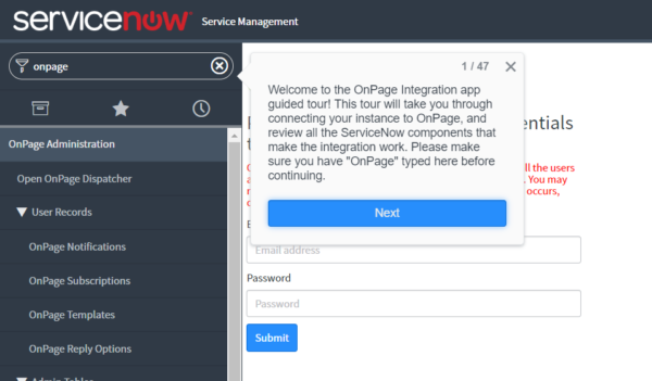 ServiceNow Quick Start guide