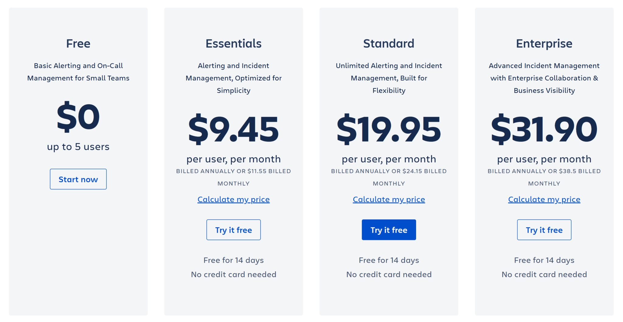 Opsgenie pricing