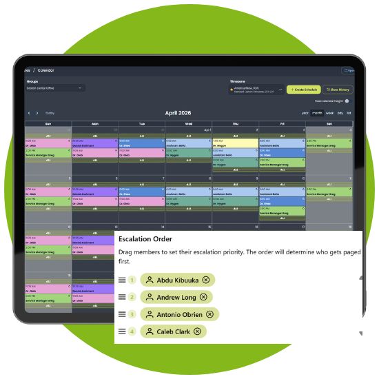 Oncall scheduling and escalation order enterprise