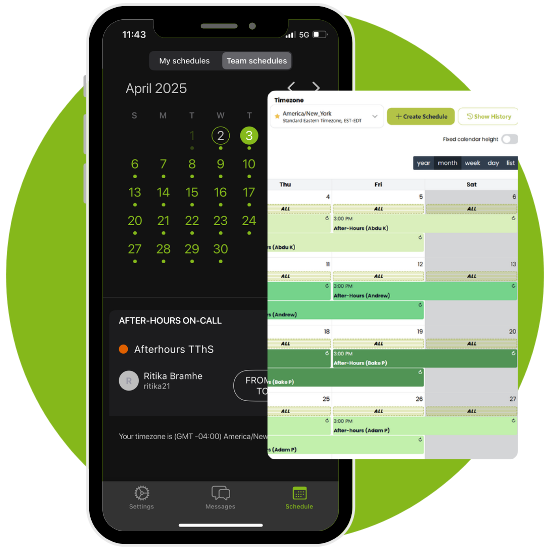 OnPage phone app scheduling for on call management