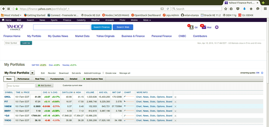 Tracking Your Portfolio On Yahoo! Finance