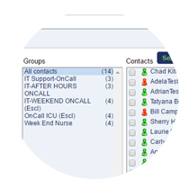 Know whose pager is offline and access contact details all in one place with OnPage