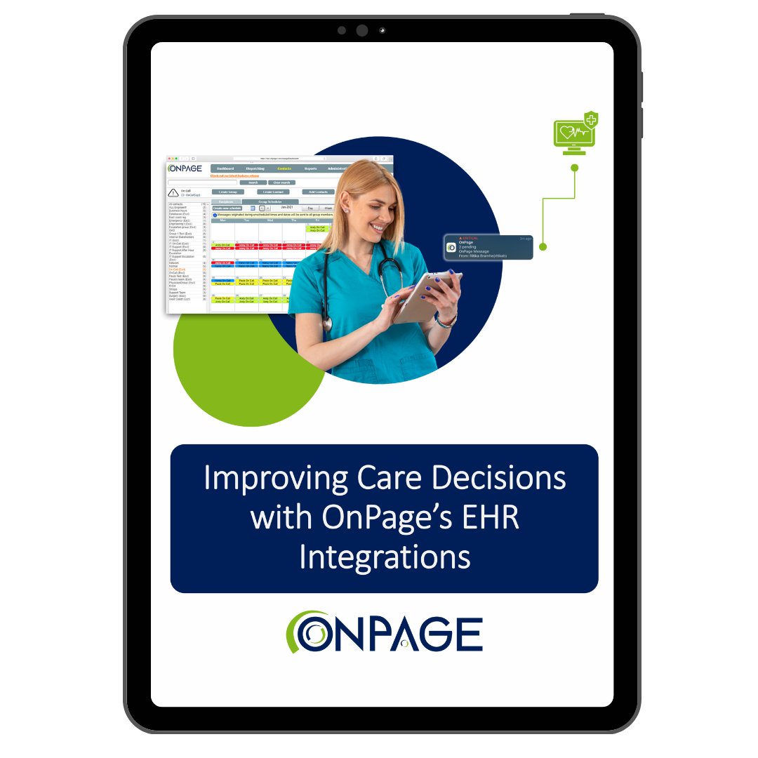 eBook: Improving care decisions with OnPage's electronic health record integrations