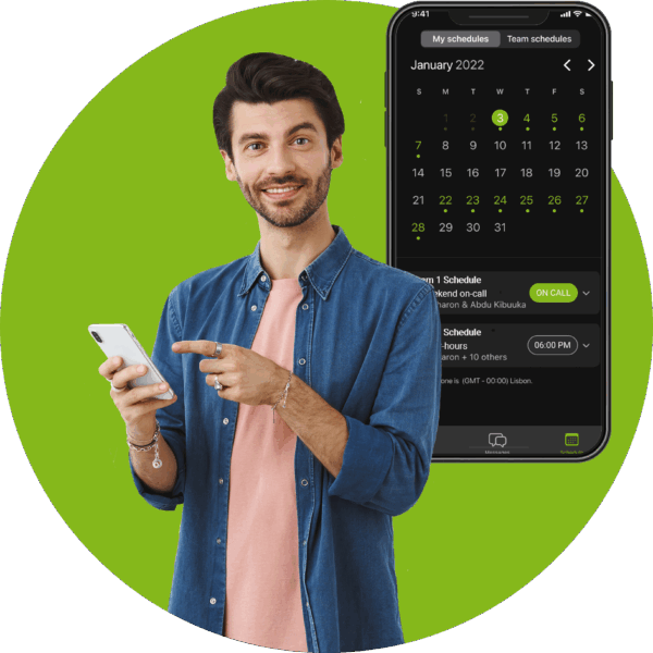 OnPage improves on-call management via mobile schedule view that syncs across devices for all users simultaneously
