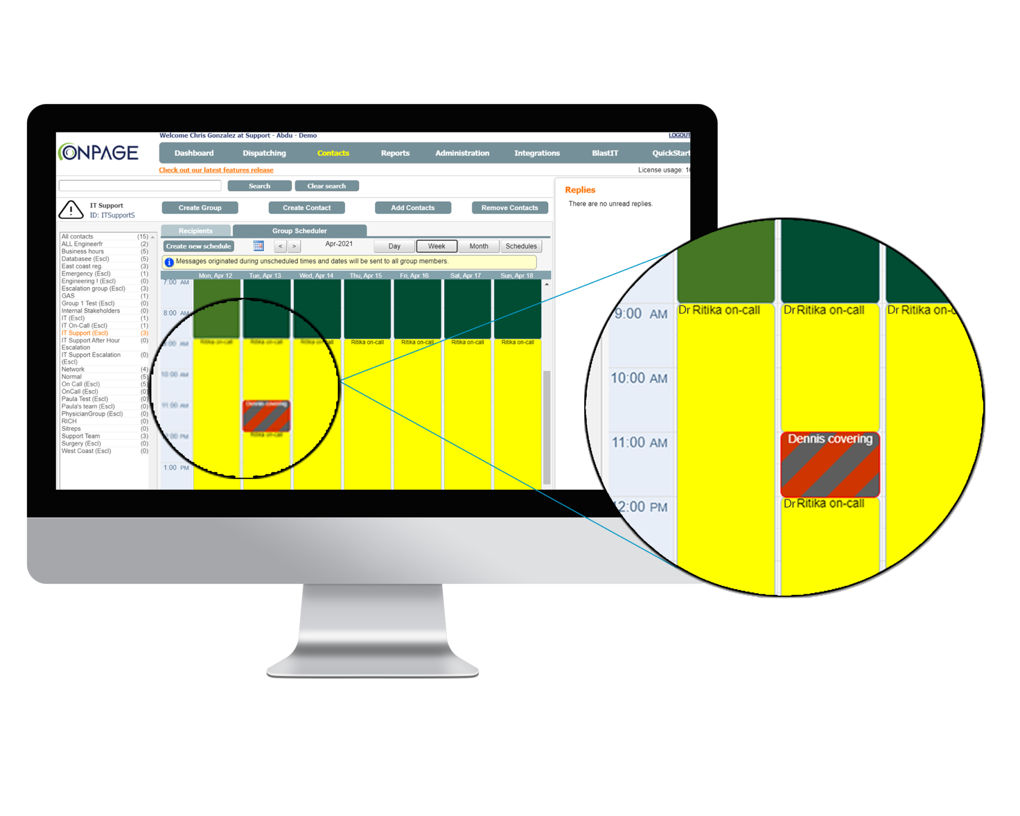 IT on-call management system