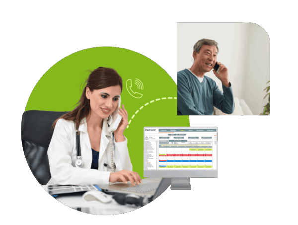 OnPage live automatic call routing connecting an after-hours patient to the on-call physician based on the real-time on-call schedule, ensuring urgent weekend care without manual transfers