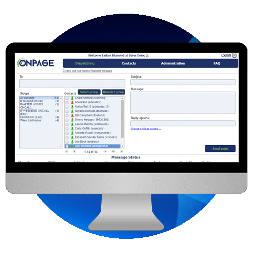 OnPage Incident Alert Management console