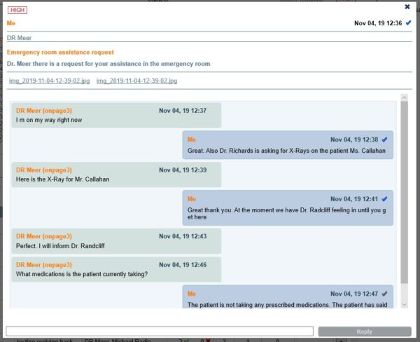 replying back to dispatcher