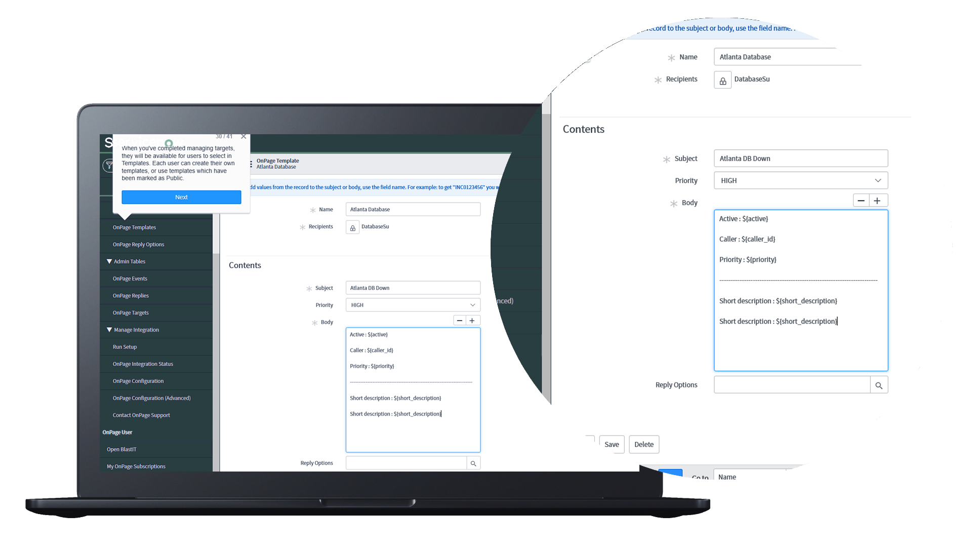 ServiceNow integration