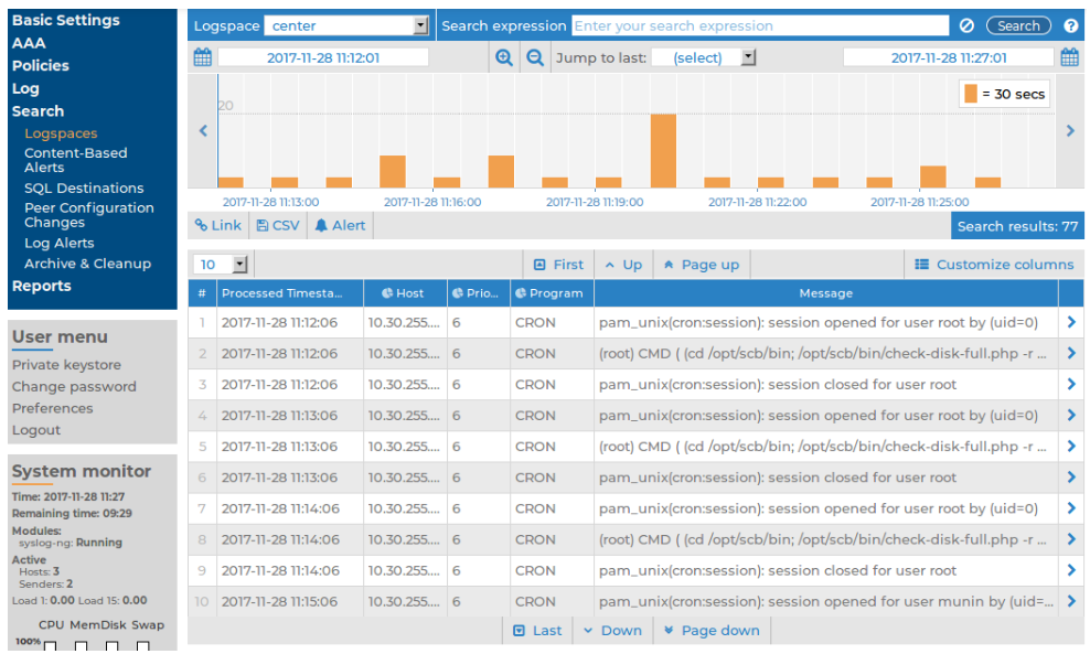 Syslog-ng Screenshot