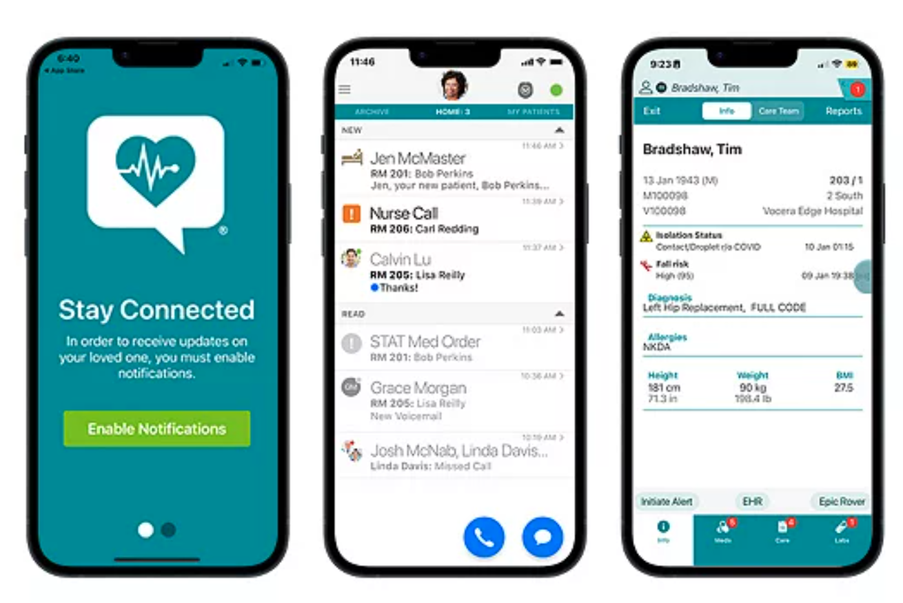 image of Vocera's mobile app